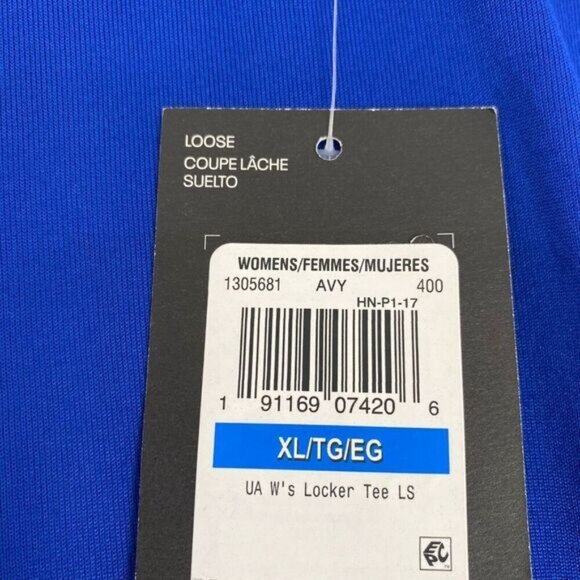 Under Armour Heatgear Long Sleeve T-Shirt Women size XL/TG/EG color Blue new - Picture 6 of 13
